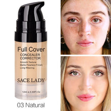Load image into Gallery viewer, SACE LADY Face Concealer Cream Full Cover Makeup Liquid Facial Corrector Waterproof Base Make Up for Eye Dark Circles Cosmetic