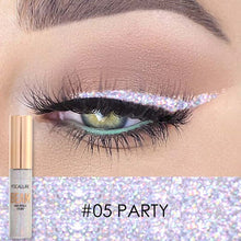 Load image into Gallery viewer, FOCALLURE 5 Colors Glitter Eyeliner Eyeshadow For Easy to Wear Waterproof Liquid Eyeliner Makeup Glitter Eye Liner
