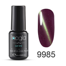 Load image into Gallery viewer, Inagla 3D Magnetic Nail Polish 8ml Cat Eye Nail Varnish Magnet Nail Lacquer Base Coat Top Coat Needed