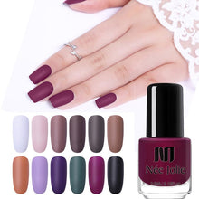 Load image into Gallery viewer, NEE JOLIE Matte Effetc Nail Polish Black Pure Nail Color Pink Nail Art Oily Polish Varnish Manicure Nail Art Lacquer Varnish