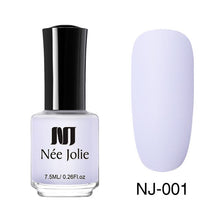 Load image into Gallery viewer, NEE JOLIE Matte Effetc Nail Polish Black Pure Nail Color Pink Nail Art Oily Polish Varnish Manicure Nail Art Lacquer Varnish