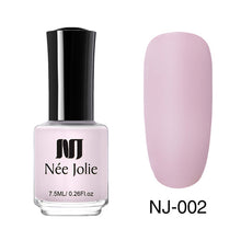Load image into Gallery viewer, NEE JOLIE Matte Effetc Nail Polish Black Pure Nail Color Pink Nail Art Oily Polish Varnish Manicure Nail Art Lacquer Varnish