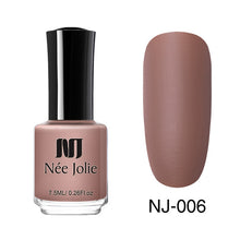 Load image into Gallery viewer, NEE JOLIE Matte Effetc Nail Polish Black Pure Nail Color Pink Nail Art Oily Polish Varnish Manicure Nail Art Lacquer Varnish