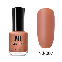 Load image into Gallery viewer, NEE JOLIE Matte Effetc Nail Polish Black Pure Nail Color Pink Nail Art Oily Polish Varnish Manicure Nail Art Lacquer Varnish