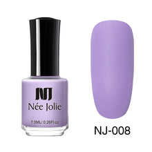 Load image into Gallery viewer, NEE JOLIE Matte Effetc Nail Polish Black Pure Nail Color Pink Nail Art Oily Polish Varnish Manicure Nail Art Lacquer Varnish