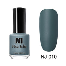 Load image into Gallery viewer, NEE JOLIE Matte Effetc Nail Polish Black Pure Nail Color Pink Nail Art Oily Polish Varnish Manicure Nail Art Lacquer Varnish