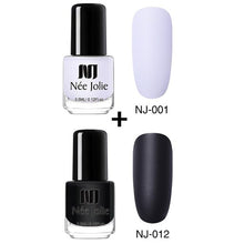 Load image into Gallery viewer, NEE JOLIE Matte Effetc Nail Polish Black Pure Nail Color Pink Nail Art Oily Polish Varnish Manicure Nail Art Lacquer Varnish