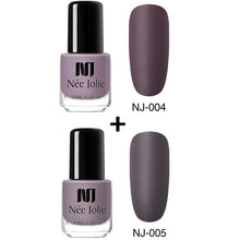 Load image into Gallery viewer, NEE JOLIE Matte Effetc Nail Polish Black Pure Nail Color Pink Nail Art Oily Polish Varnish Manicure Nail Art Lacquer Varnish