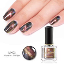 Load image into Gallery viewer, BORN PRETTY 3D Magnetic Glitter Nail Polish 6ml Holographic Chameleon Cat Eye Nail Varnish Nail Lacquer Black Base Needed