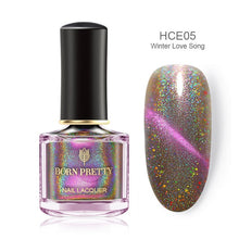 Load image into Gallery viewer, BORN PRETTY 3D Magnetic Glitter Nail Polish 6ml Holographic Chameleon Cat Eye Nail Varnish Nail Lacquer Black Base Needed