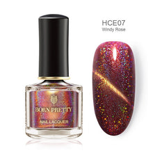 Load image into Gallery viewer, BORN PRETTY 3D Magnetic Glitter Nail Polish 6ml Holographic Chameleon Cat Eye Nail Varnish Nail Lacquer Black Base Needed