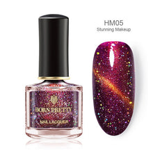 Load image into Gallery viewer, BORN PRETTY 3D Magnetic Glitter Nail Polish 6ml Holographic Chameleon Cat Eye Nail Varnish Nail Lacquer Black Base Needed