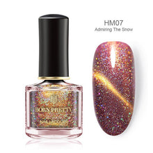 Load image into Gallery viewer, BORN PRETTY 3D Magnetic Glitter Nail Polish 6ml Holographic Chameleon Cat Eye Nail Varnish Nail Lacquer Black Base Needed