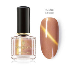 Load image into Gallery viewer, BORN PRETTY 3D Magnetic Glitter Nail Polish 6ml Holographic Chameleon Cat Eye Nail Varnish Nail Lacquer Black Base Needed