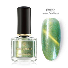 Load image into Gallery viewer, BORN PRETTY 3D Magnetic Glitter Nail Polish 6ml Holographic Chameleon Cat Eye Nail Varnish Nail Lacquer Black Base Needed
