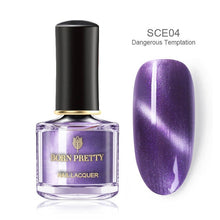 Load image into Gallery viewer, BORN PRETTY 3D Magnetic Glitter Nail Polish 6ml Holographic Chameleon Cat Eye Nail Varnish Nail Lacquer Black Base Needed