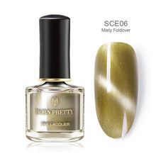 Load image into Gallery viewer, BORN PRETTY 3D Magnetic Glitter Nail Polish 6ml Holographic Chameleon Cat Eye Nail Varnish Nail Lacquer Black Base Needed