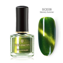 Load image into Gallery viewer, BORN PRETTY 3D Magnetic Glitter Nail Polish 6ml Holographic Chameleon Cat Eye Nail Varnish Nail Lacquer Black Base Needed