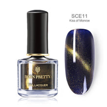 Load image into Gallery viewer, BORN PRETTY 3D Magnetic Glitter Nail Polish 6ml Holographic Chameleon Cat Eye Nail Varnish Nail Lacquer Black Base Needed