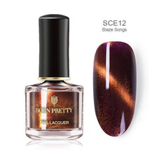 Load image into Gallery viewer, BORN PRETTY 3D Magnetic Glitter Nail Polish 6ml Holographic Chameleon Cat Eye Nail Varnish Nail Lacquer Black Base Needed
