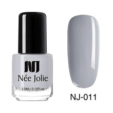 Load image into Gallery viewer, NEE JOLIE Nail Polish Fast Dry Nail Art Polish Varnich Gray Coffee Series Glitter DIY Nails Lacquer 3.5ml