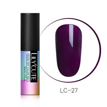 Load image into Gallery viewer, LILYCUTE Series Nail Polish 5ml Purple Red Black Gray Soak Off UV Gel Polish Glue Lacquer Manicure Nail Art Varnish Tool