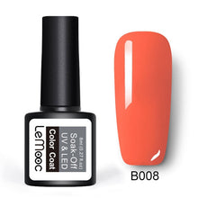 Load image into Gallery viewer, LEMOOC 8ml Color Nail Gel Polish 50 Colors Soak Off LED UV Gel Pumpkin Color Nail Varnish Long Lasting Nail Art Lacquer