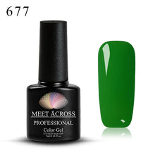 Load image into Gallery viewer, MEET ACROSS 7ml 148 COLORS Nail Polish Nail Art Nail Gel Polish UV LED Gel Polish Semi Permanent Varnish Manicure Lacquer
