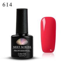 Load image into Gallery viewer, MEET ACROSS 7ml 148 COLORS Nail Polish Nail Art Nail Gel Polish UV LED Gel Polish Semi Permanent Varnish Manicure Lacquer
