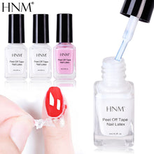 Load image into Gallery viewer, HNM Nail Latex White Pell Tape Paint Gellak Stamping Enamel Soak Off Semi Permanent Lucky Lacquer Protect Gel Nails Polish 6ML
