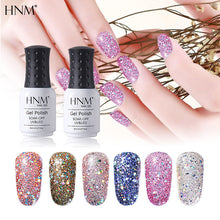 Load image into Gallery viewer, HNM 8ML Diamond UV LED Lamp Nail Gel Bling Glitter Paint Gellak Soak Off Semi Permanent Lucky Lacquer Enamel Gel Nail Polish Ink
