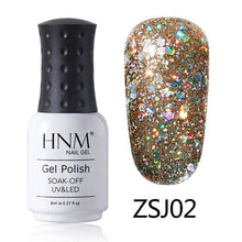 Load image into Gallery viewer, HNM 8ML Diamond UV LED Lamp Nail Gel Bling Glitter Paint Gellak Soak Off Semi Permanent Lucky Lacquer Enamel Gel Nail Polish Ink
