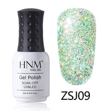 Load image into Gallery viewer, HNM 8ML Diamond UV LED Lamp Nail Gel Bling Glitter Paint Gellak Soak Off Semi Permanent Lucky Lacquer Enamel Gel Nail Polish Ink
