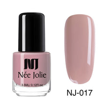 Load image into Gallery viewer, NEE JOLIE 3.5ml Nail Polish 66 Colors Fast Dry Shining Holographic Chameleon Nail Lacquid Summer Rose Gold Glitter Lacquer
