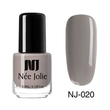 Load image into Gallery viewer, NEE JOLIE 3.5ml Nail Polish 66 Colors Fast Dry Shining Holographic Chameleon Nail Lacquid Summer Rose Gold Glitter Lacquer
