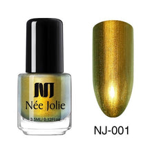 Load image into Gallery viewer, NEE JOLIE 3.5ml Nail Polish 66 Colors Fast Dry Shining Holographic Chameleon Nail Lacquid Summer Rose Gold Glitter Lacquer
