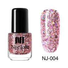 Load image into Gallery viewer, NEE JOLIE 3.5ml Nail Polish 66 Colors Fast Dry Shining Holographic Chameleon Nail Lacquid Summer Rose Gold Glitter Lacquer
