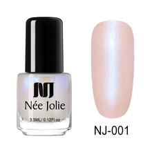 Load image into Gallery viewer, NEE JOLIE 3.5ml Nail Polish 66 Colors Fast Dry Shining Holographic Chameleon Nail Lacquid Summer Rose Gold Glitter Lacquer
