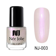 Load image into Gallery viewer, NEE JOLIE 3.5ml Nail Polish 66 Colors Fast Dry Shining Holographic Chameleon Nail Lacquid Summer Rose Gold Glitter Lacquer
