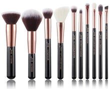 Load image into Gallery viewer, Jessup Rose Gold / Black Makeup brushes set Beauty Foundation Powder Eyeshadow Make up Brush 6pcs-25pcs
