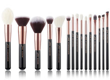 Load image into Gallery viewer, Jessup Rose Gold / Black Makeup brushes set Beauty Foundation Powder Eyeshadow Make up Brush 6pcs-25pcs
