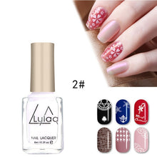 Load image into Gallery viewer, LULAA 12 Colors Nail Stamping Polish Avocado Nail Polish Nail Art Plate Stamp Oil Print Series Nail Brushes Nail Lacquer TSLM1
