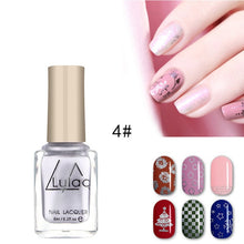 Load image into Gallery viewer, LULAA 12 Colors Nail Stamping Polish Avocado Nail Polish Nail Art Plate Stamp Oil Print Series Nail Brushes Nail Lacquer TSLM1
