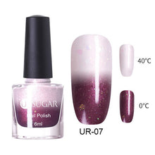 Load image into Gallery viewer, UR SUGAR 6ML Chameleon Nail Polish Romantic Heart Fiery Love Sequins Nail Lacquer Varnish
