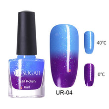 Load image into Gallery viewer, UR SUGAR 6ML Chameleon Nail Polish Romantic Heart Fiery Love Sequins Nail Lacquer Varnish
