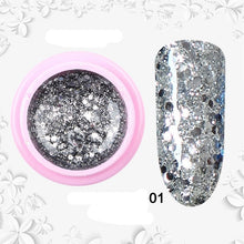 Load image into Gallery viewer, 8ml nail glitter Sequins powder uv gel polish hybrid semi permanent soak off led nail gel varnish long lasting nail Lacquer
