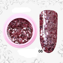 Load image into Gallery viewer, 8ml nail glitter Sequins powder uv gel polish hybrid semi permanent soak off led nail gel varnish long lasting nail Lacquer
