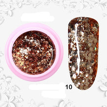 Load image into Gallery viewer, 8ml nail glitter Sequins powder uv gel polish hybrid semi permanent soak off led nail gel varnish long lasting nail Lacquer
