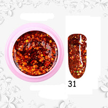 Load image into Gallery viewer, 8ml nail glitter Sequins powder uv gel polish hybrid semi permanent soak off led nail gel varnish long lasting nail Lacquer
