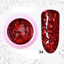 Load image into Gallery viewer, 8ml nail glitter Sequins powder uv gel polish hybrid semi permanent soak off led nail gel varnish long lasting nail Lacquer
